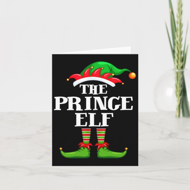 Carte Prince Elf Matching Family Group Christmas Party P (Devant)