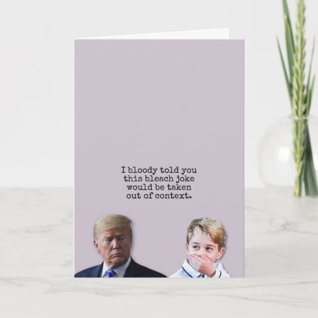 Carte Prince George et Donald Trump (Devant)