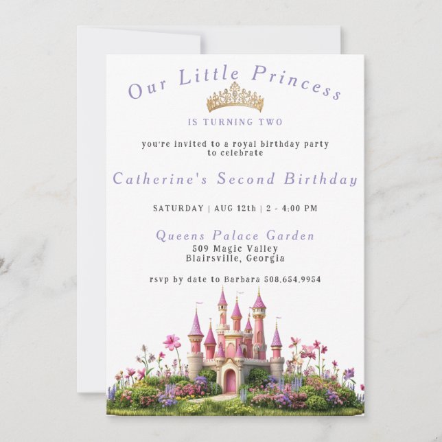 Carte Princess Castle Gold Crown (Devant)