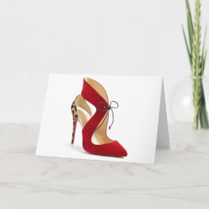 Carte Princess Cinderella Leopard Red Chaussures