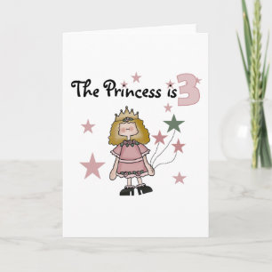 Carte Princesse 3e Anniversaire Tshirts et cadeaux
