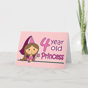 Carte Princesse Âge 4