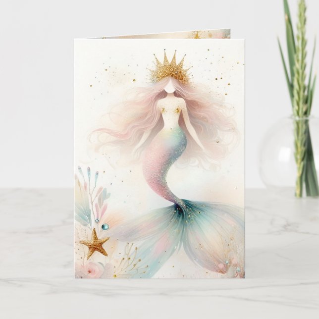 Carte princesse Boho Mermaid (Devant)