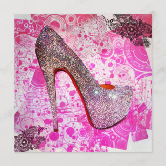 Carte Princesse Crystal Heel Salutation