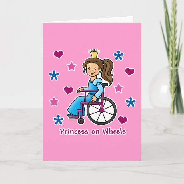 Carte Princesse de fauteuil roulant (Devant)