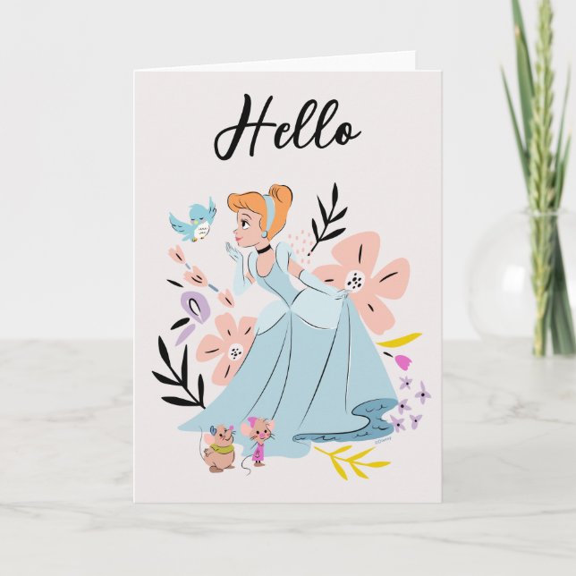 Carte Princesse Disney | Cendrillon & Animaux (Devant)