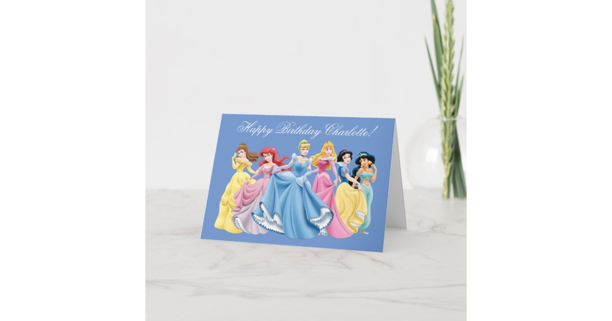 Carte Princesse Disney Joyeux Anniversaire Zazzle Ca