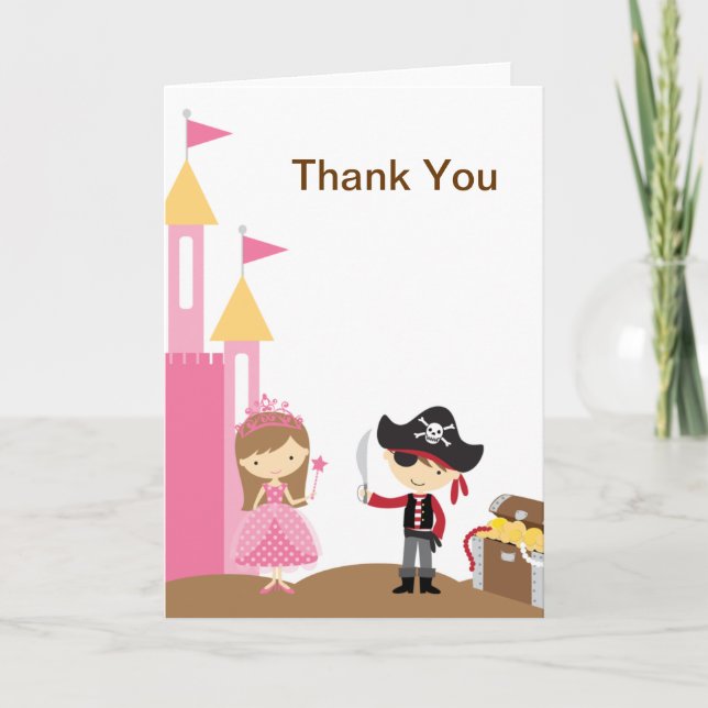 Carte Princesse et Pirate Note (Devant)
