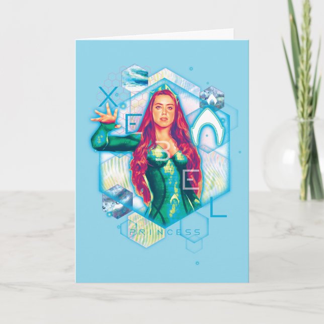Carte Princesse Mera Hexagonal Graphic d'Aquaman | Xebel (Devant)