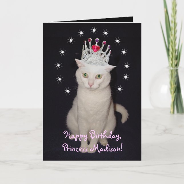 Carte Princesse personnalisable Anniversaire (Devant)