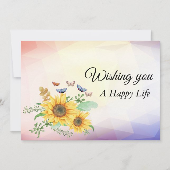 Carte printemps de tournesol (Devant)