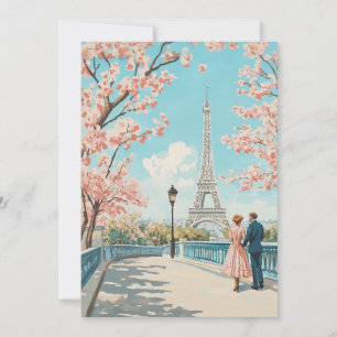 Carte Printemps romantique à Paris