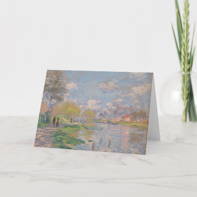 Carte Printemps sur la Seine par Monet Impressionniste (Devant)