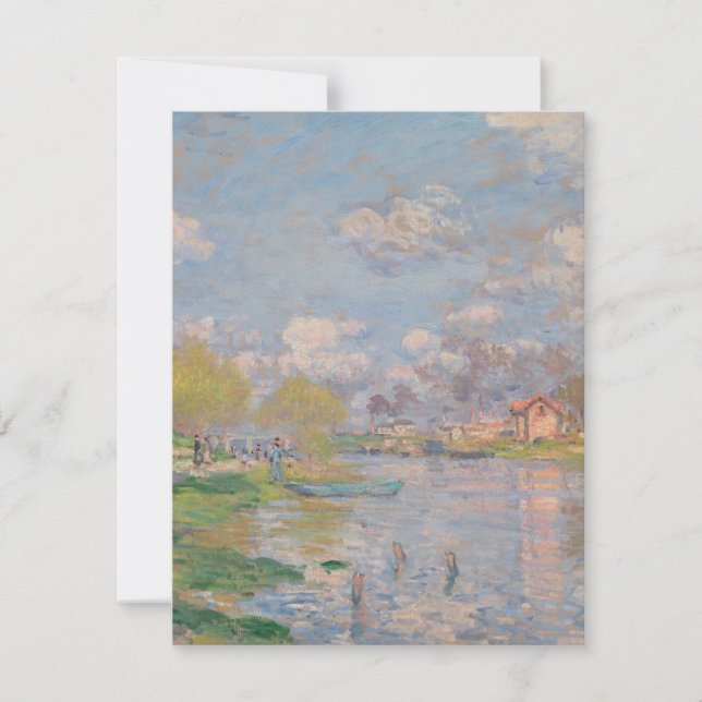 Carte Printemps sur la Seine par Monet Impressionniste (Devant)