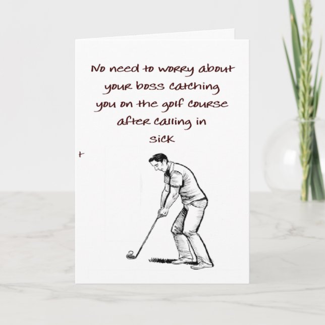 Carte Pris en train de jouer au golf (Devant)