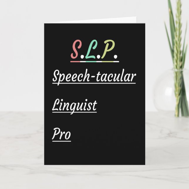 Carte Pro Linguiste Pratique | Cadeau SLP (Devant)