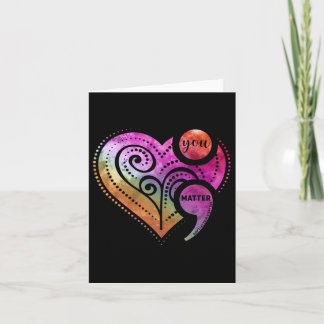 Carte Problème Semicolon Heart Mental Health Awards