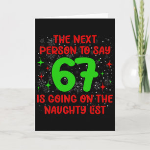 Carte Prochaine personne à dire 6 7 Liste vilain Noël dr