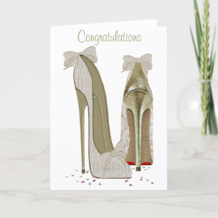 Carte Produits mariages en papier à talons hauts