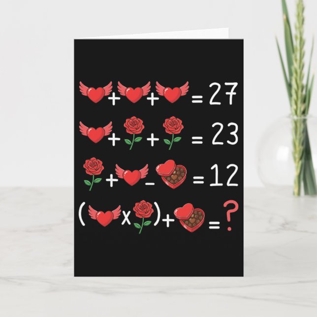 Carte Prof de maths drôle 67 Saint-Valentin Prof de math (Devant)