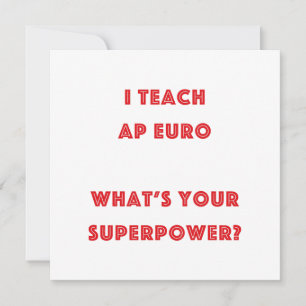 Carte Prof superpuissant de l'histoire de l'AP Euro