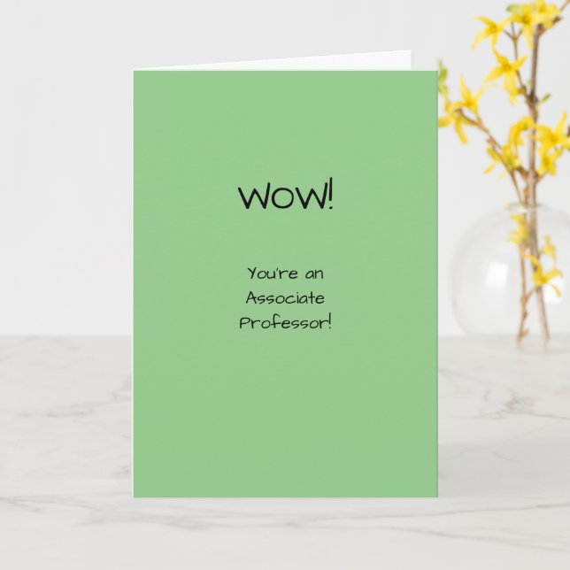 Carte Professeur Associé Félicitations Drôle Plaisanteri (Fleur jaune)