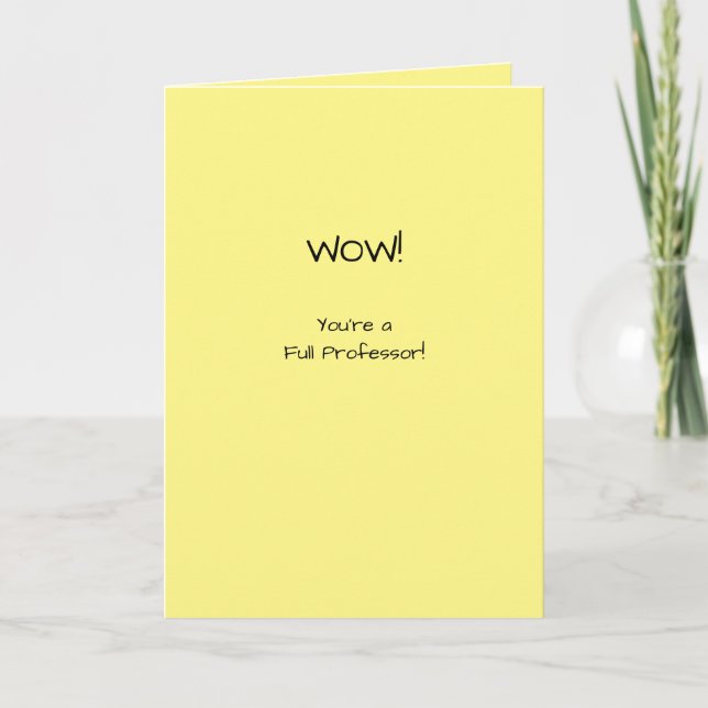 Carte Professeur complet Félicitations Promotion académi (Devant)