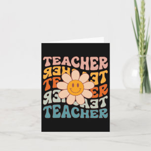 Carte Professeur Daisy Colorful - Enseignant de l'école 