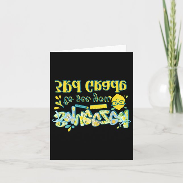 Carte Professeur de 3e année premier jour Citron Clroom  (Devant)