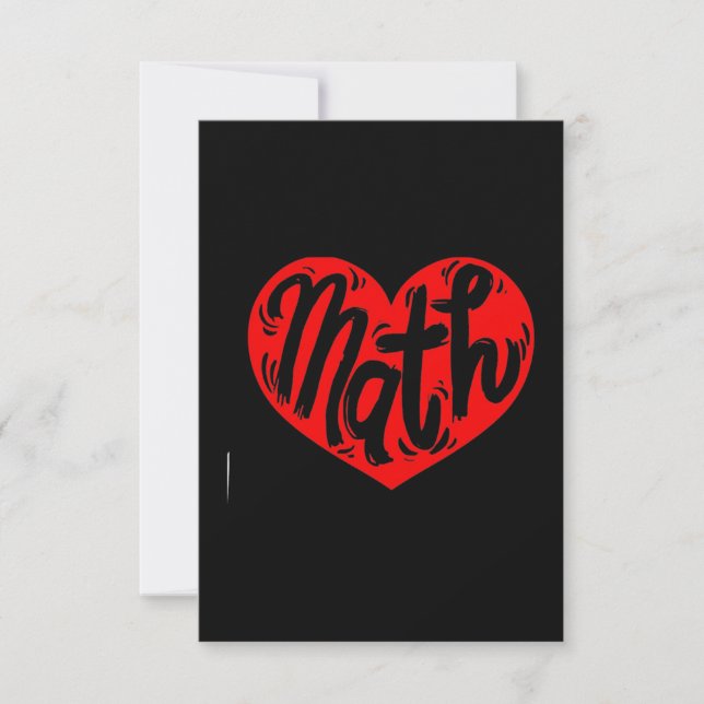 Carte Professeur de mathématiques Saint Valentin (Devant)