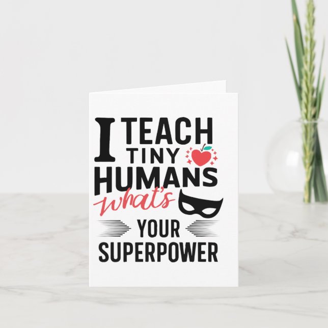 Carte Professeur de super-héros drôle enseignant le supe (Devant)