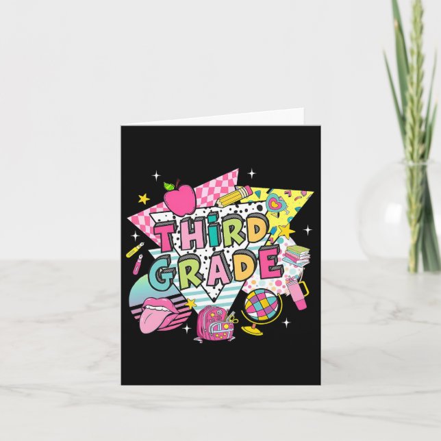 Carte Professeur de troisième année élève retour à l'éco (Devant)