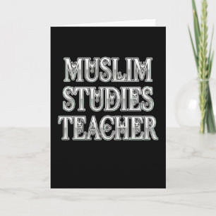 Carte Professeur d'études musulmanes Classe d'éducation