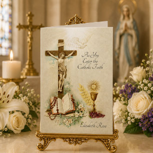 Carte Profession de foi catholique traditionnelle RCIA