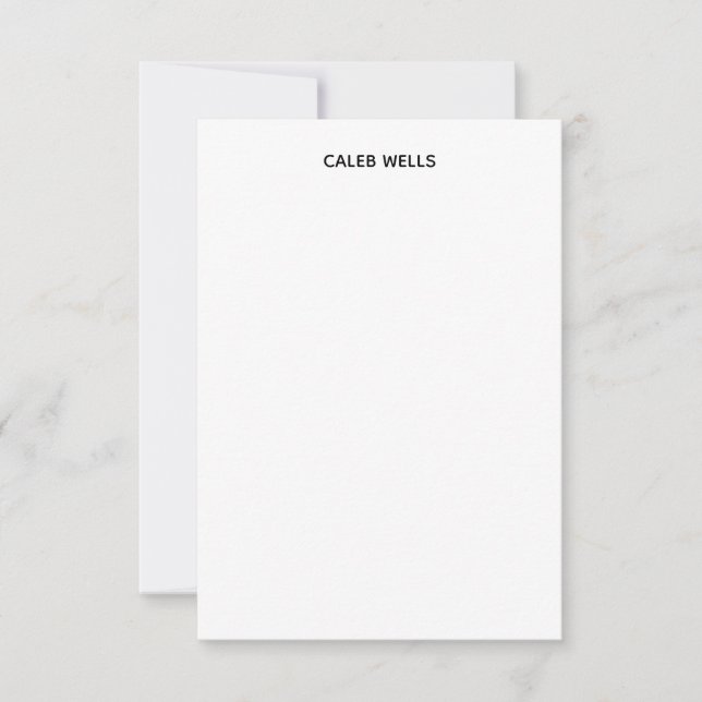 Carte Profession simple blanc attrayant (Devant)