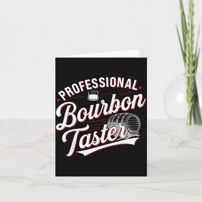Carte Professional Bourbon Taster Funny Drinking Whiskey (Devant)