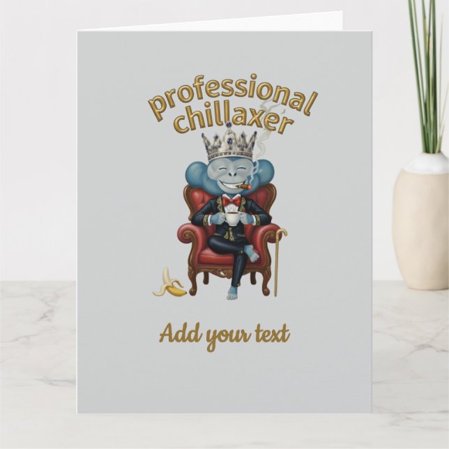 Carte Professional Chillaxer Monkey king Funny Cool App (Devant)