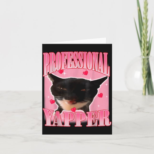Carte Professional Yapper Cat Funny Oddly Specific Dank  (Devant)