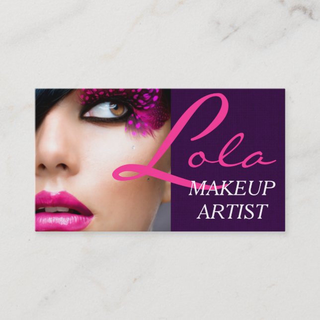 Carte professionnelle d'artiste maquillage (Devant)