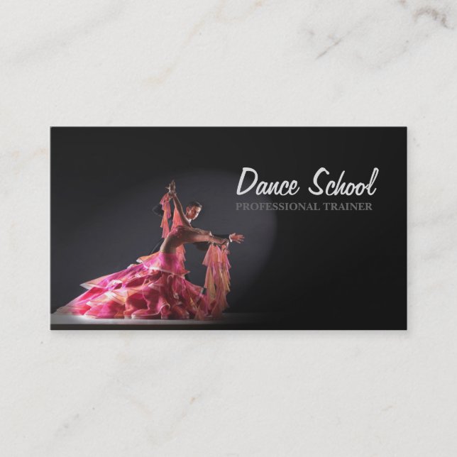 Carte professionnelle d'école de danse de studio (Devant)