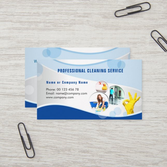 Carte professionnelle d'entreprise de services de (Devant/Arrière en situation)