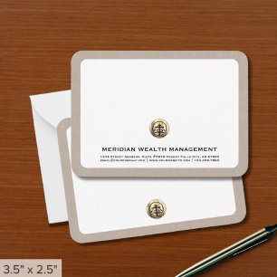 Carte professionnelle Gold Logo Business Note