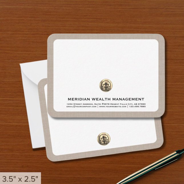 Carte professionnelle Gold Logo Business Note (Créateur téléchargé)