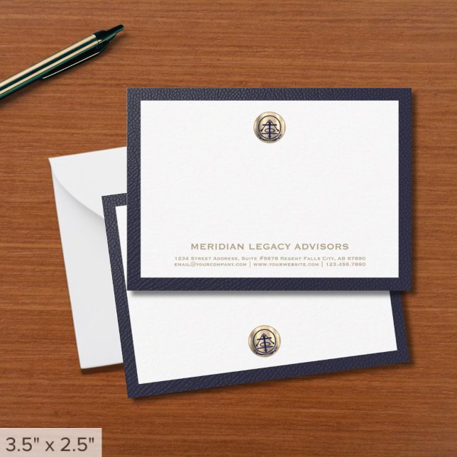 Carte professionnelle Gold Logo Business Note (Créateur téléchargé)
