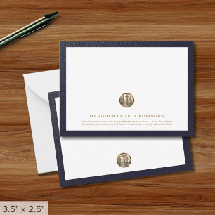 Carte professionnelle Gold Logo Business Note