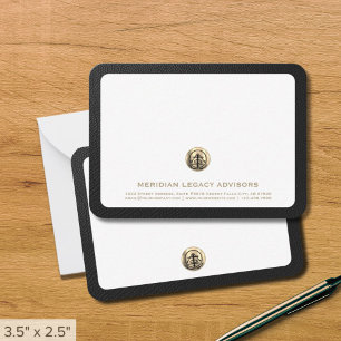 Carte professionnelle Gold Logo Business Note
