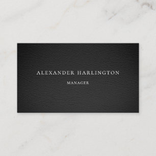 Carte professionnelle noire moderne. Homme simple