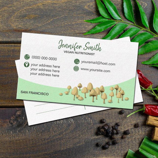 Carte professionnelle nutritionniste Vegan (Créateur téléchargé)