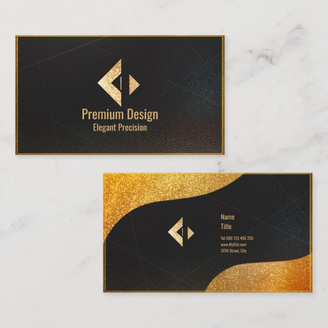 Carte professionnelle Premium Royal Gold (Devant / Derrière)