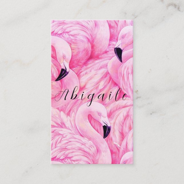 Carte professionnelle Premium Vector Flamant rose (Devant)
